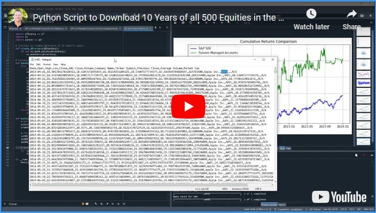 Python Script to Download 10 Year of Historical Data on 500 Companies ...