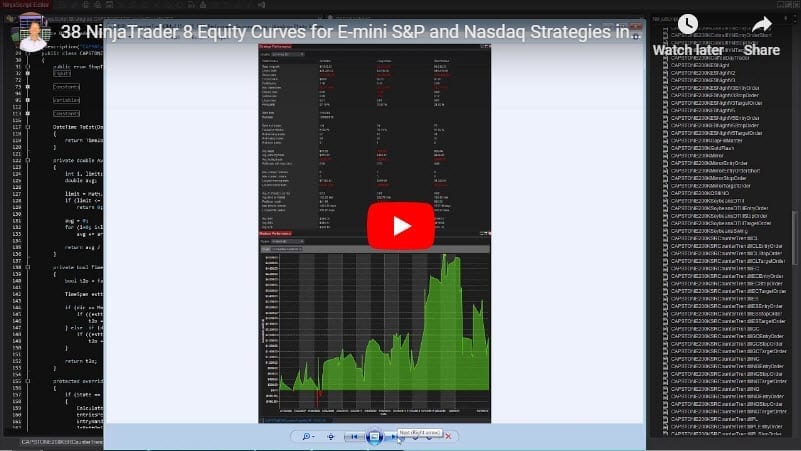 38 Strategies to Trade in NinjaTrader 8 for the Stock Index Portfolio