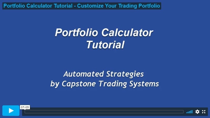 The Portfolio Calculator Tutorial