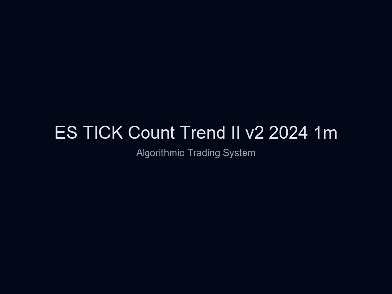 ES TICK Count Trend II v2 2024 1m